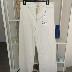 Zara wide leg pant white